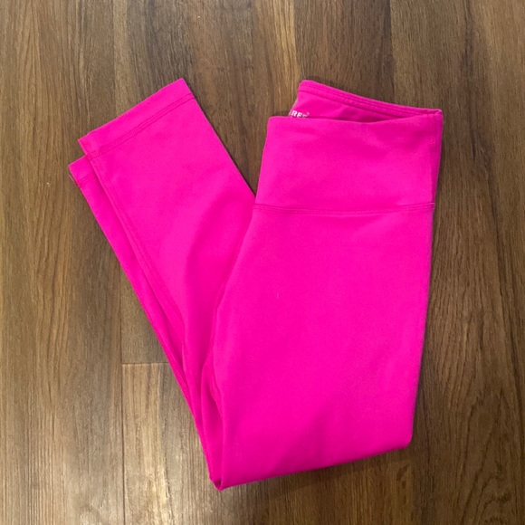 90 Degree By Reflex Pants - 90 Degree by Reflex Pink Cropped Leggings